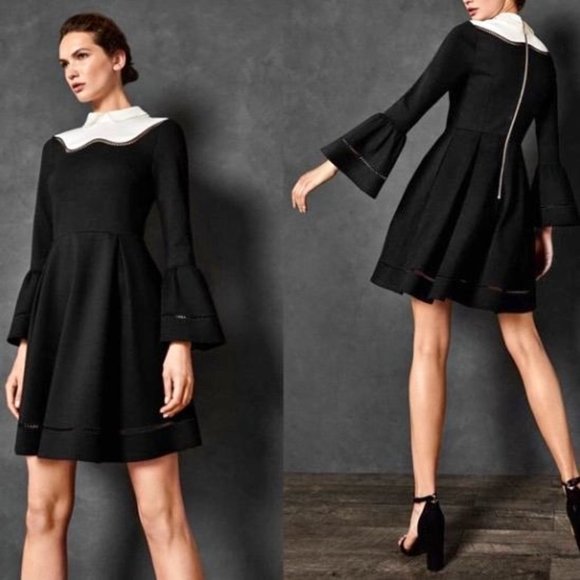 Ted Baker Pippiy Ladder Lace Skater Dress size 6 - Picture 2 of 6